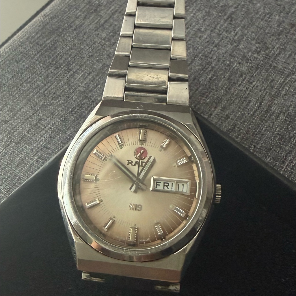 Rado Automatic Silver Bracelet Wristwatch With Champagne Dial